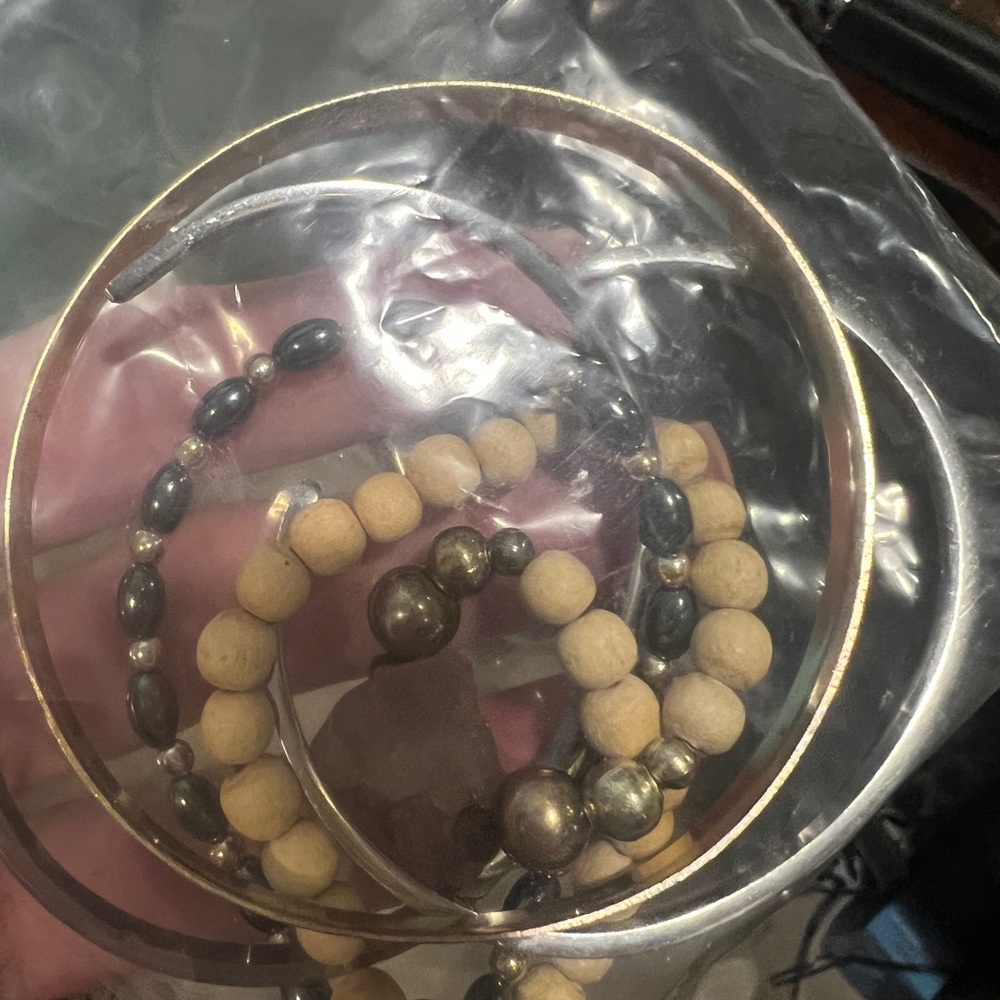 Elegant Gold and Silver Bangle Set